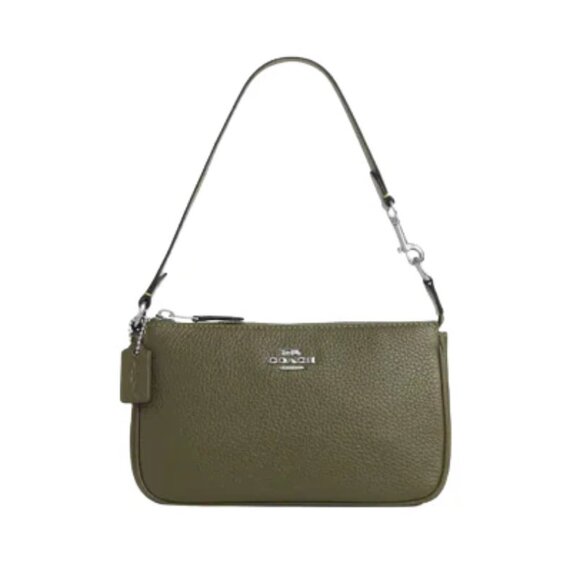 NWT! NEW1! Coach Norita 19 In Olive Army Green Leather Wristlet Signature Classi - Picture 9 of 10